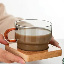 Hitzebeständiges Glasbecher-Set – 200 ml Kaffee-, Tee- und Espressotassen