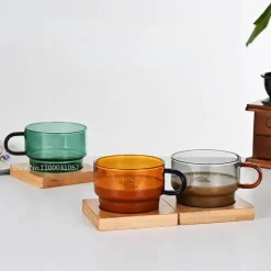 Hitzebeständiges Glasbecher-Set – 200 ml Kaffee-, Tee- und Espressotassen