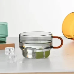 Hitzebeständiges Glasbecher-Set – 200 ml Kaffee-, Tee- und Espressotassen