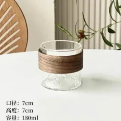 Hitzebeständiges Guanshan-Kaffeetassen-Set im Vintage-Stil – elegantes Trinkgeschirr aus Glas