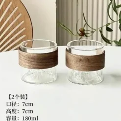 Hitzebeständiges Guanshan-Kaffeetassen-Set im Vintage-Stil – elegantes Trinkgeschirr aus Glas