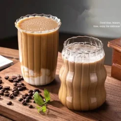 Hitzebeständiges Kaffeebecher-Set aus Glas – Klare Tassen für Tee, Bier und Saft