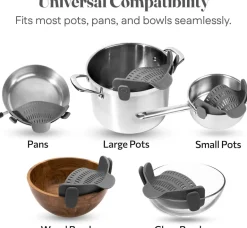 Hitzebeständiges Topfsieb aus Silikon – Abtropfwerkzeug für die Küche