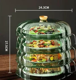 Hitzeschutz-Lebensmittelabdeckung - Stapelbarer Küchenschutz