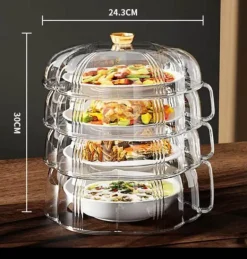 Hitzeschutz-Lebensmittelabdeckung - Stapelbarer Küchenschutz