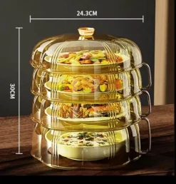 Hitzeschutz-Lebensmittelabdeckung - Stapelbarer Küchenschutz