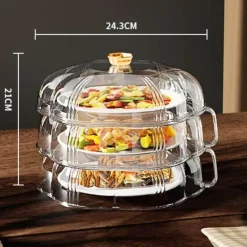 Hitzeschutz-Lebensmittelabdeckung - Stapelbarer Küchenschutz