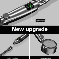 Hochdruck-Duschkopf - Regenduschkopf mit Temperaturanzeige