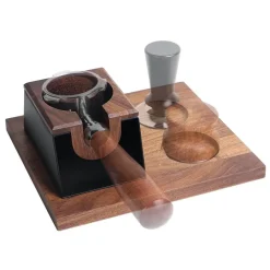 Holz Espresso Tamper Stand Kaffee Tamper Matte für Baristas
