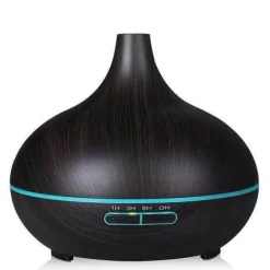 Holz-Aroma-Diffusor - Luftbefeuchterlampe für ätherische Öle