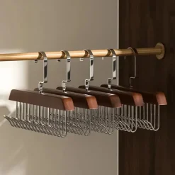 Holzbügel mit 8 Haken – Freistehender Organizer für Unterwäsche