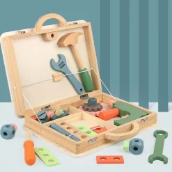 Holzwerkzeug-Spielset – Pädagogisches Werkstatt-Spielset für Kinder
