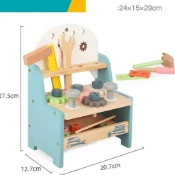 Holzwerkzeug-Spielset – Pädagogisches Werkstatt-Spielset für Kinder