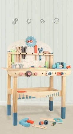 Holzwerkzeug-Spielset – Pädagogisches Werkstatt-Spielset für Kinder