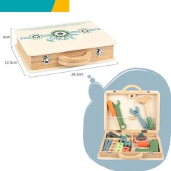 Holzwerkzeug-Spielset – Pädagogisches Werkstatt-Spielset für Kinder