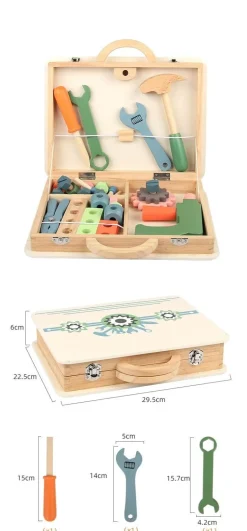 Holzwerkzeug-Spielset – Pädagogisches Werkstatt-Spielset für Kinder
