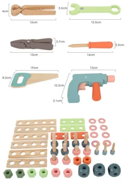 Holzwerkzeug-Spielset – Pädagogisches Werkstatt-Spielset für Kinder