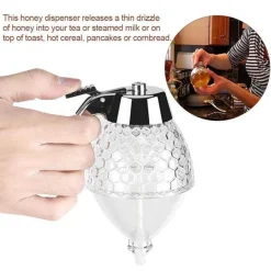 Honigspender - Honighalter aus Wabenglas