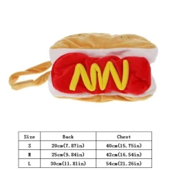 Hot Dog Kostüm für Hunde – Süßes Halloween Haustier Outfit