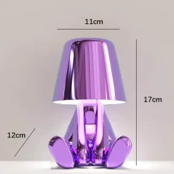 Humanoide Harz-Touch-Lampe - Buntes süßes Nachtlicht