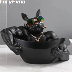 Hundestatue aus Kunstharz – einzigartige Wohndekoration, Skulptur, Geschenk für Hundeliebhaber