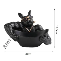 Hundestatue aus Kunstharz – einzigartige Wohndekoration, Skulptur, Geschenk für Hundeliebhaber