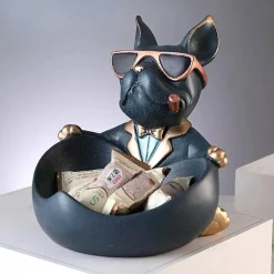 Hundestatue aus Kunstharz – einzigartige Wohndekoration, Skulptur, Geschenk für Hundeliebhaber