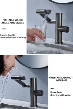 Hydroelektrischer Wasserfallhahn – Modernes rotierendes Design