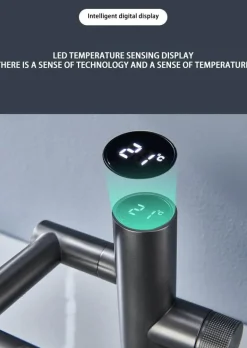 Hydroelektrischer Wasserfallhahn – Modernes rotierendes Design