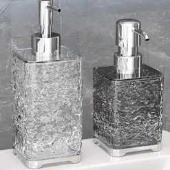 Ice Pattern Soap Dispenser - Decorative Bathroom Accessory