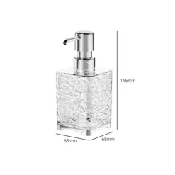 Ice Pattern Soap Dispenser - Decorative Bathroom Accessory