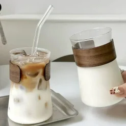 Iced Latte Coffee Tumbler - Vielseitiger Heiß-/Kaltgetränkebecher aus Glas