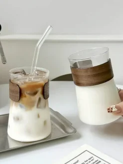 Iced Latte Coffee Tumbler - Vielseitiger Heiß-/Kaltgetränkebecher aus Glas