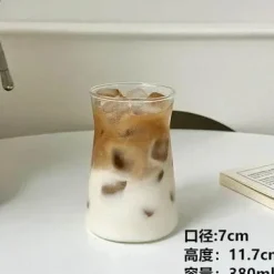 Iced Latte Coffee Tumbler - Vielseitiger Heiß-/Kaltgetränkebecher aus Glas