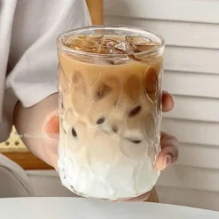 Iced Latte Glas Kaffeetasse - Klarer Saftbecher