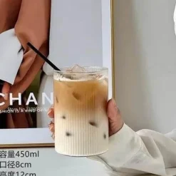 Iced Latte Glas Kaffeetasse - Klarer Saftbecher
