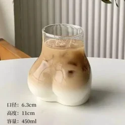 Iced Latte Glas Kaffeetasse - Klarer Saftbecher