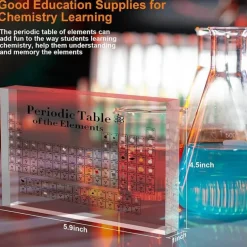 Im Dunkeln leuchtendes Nachtlicht mit Periodensystem – Wissenschaftsdekor für Kinder