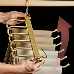 6-in-1 drehbarer Hosenbügel – Platzsparender Hosen-Organizer