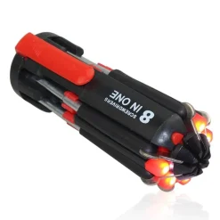 8-in-1 LED-Schraubendreher-Set – Faltbares Multifunktionswerkzeug