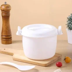 6-in-1 Mikrowellen-Kochtopf - Dampfgarer für Reis, Nudeln, Suppe, Gemüse