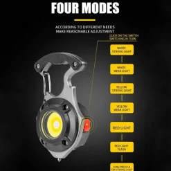 7-in-1 Schlüsselanhängerlicht - Kompakte Camping-Überlebenslampe