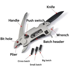 9-in-1 Schlüsselanhänger-Schraubendreher – Multifunktionales Taschenwerkzeug