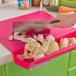 2in1 Schneidebrett mit seitlicher Ablage - Kreatives Küchengerät