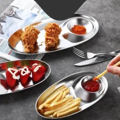 2-in-1 Snackteller - Doppelteller für Dips und Snacks