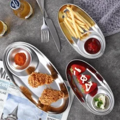 2-in-1 Snackteller - Doppelteller für Dips und Snacks