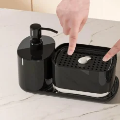 3-in-1 Soap Dispenser Set - Multi-Purpose Bathroom Organizer