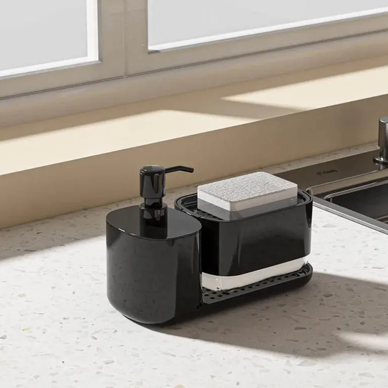3-in-1 Soap Dispenser Set - Multi-Purpose Bathroom Organizer