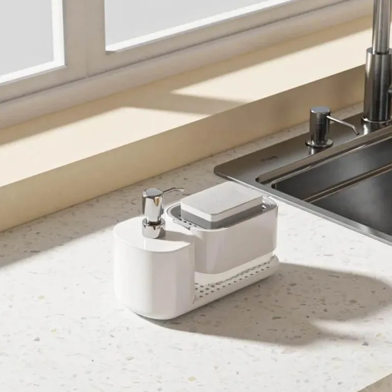 3-in-1 Soap Dispenser Set - Multi-Purpose Bathroom Organizer