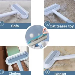 3-in-1 Tierhaarentferner Fensterputzbürste